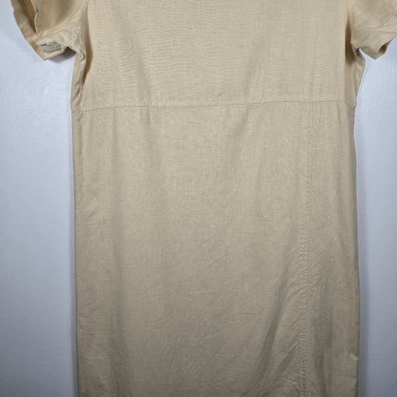 Vintage Original TY Wear Loose Fit Butter Yellow Linen Blend Maxi Dress Small - Picture 6 of 14